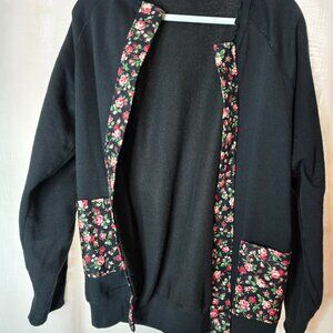 Bassett & Walker Black & Floral cardigan XL